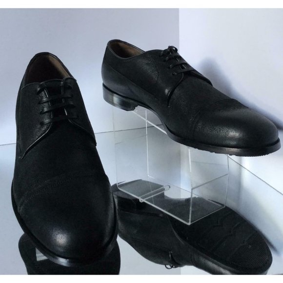 NEW DOLCE & GABBANA Men\'s Black Velour Cap Toe Lace Up Shoes main image 7